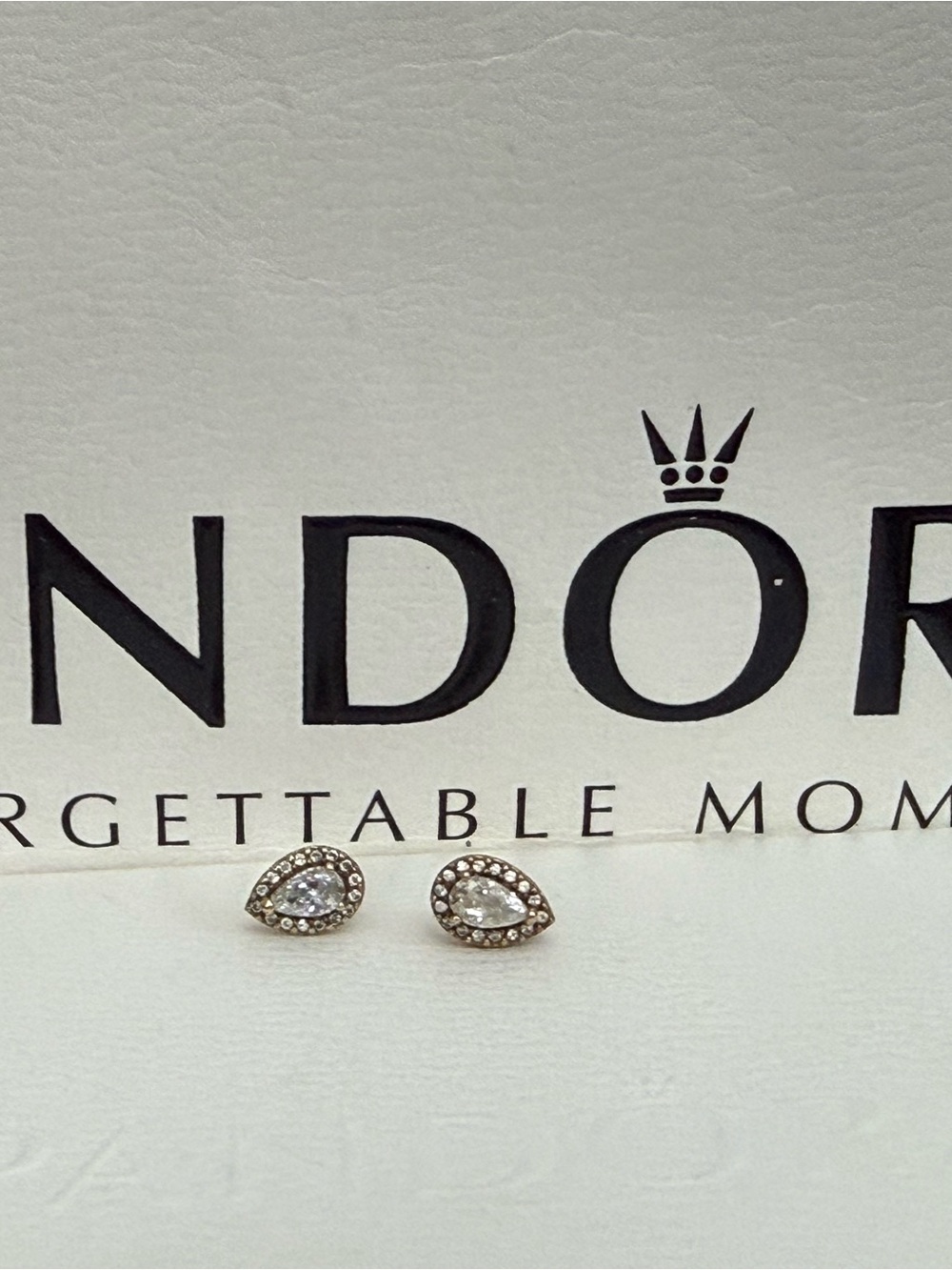 Pandora Teardrop Halo Stud Earrings 286252CZ